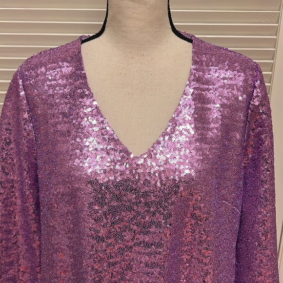 tyler böe Porter Sequin Shift Dress in Lavender, Size Large, NWT - Picture 4 of 17